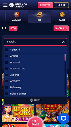 Développeurs de jeux mobiles de Wild Dice Casino
