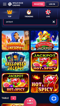 Wild Dice Casino Mobile Jackpot