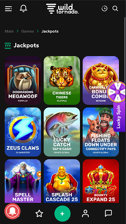 Wild Tornado Casino Mobile Jackpot