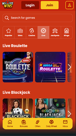 Croupiers en direct mobiles de Wild West Wins