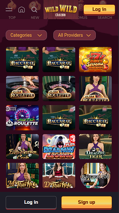 Croupiers en direct mobiles de Wild Wild Casino