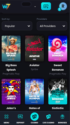 Wild7 Casino mobile Spiele