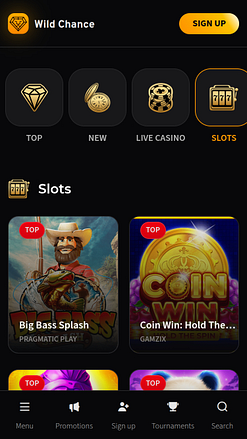 Juegos móviles de Wild Chance Casino