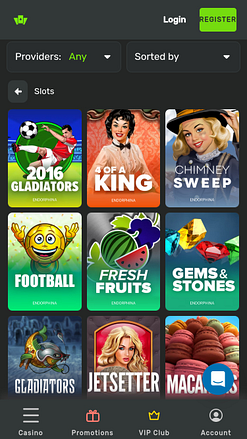 Juegos móviles del casino Wilderbet