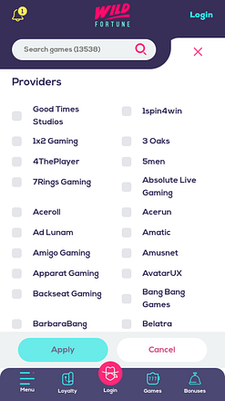 Wildfortune Casino Mobile Game Developers
