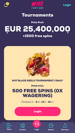 Wildfortune Casino Mobile Tournaments