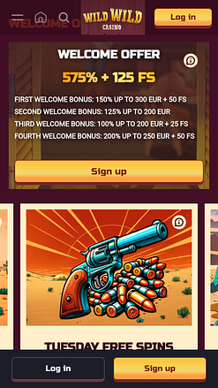 Promozioni per dispositivi mobili di Wild Wild Casino