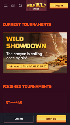Tornei di Wild Wild Casino per dispositivi mobili