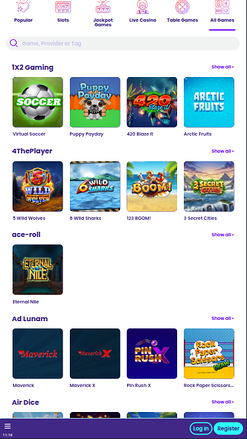 Wildz Casino mobile Spielentwickler