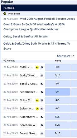 Deportes móviles de William Hill Casino