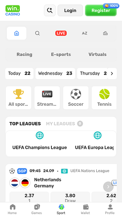 Win Casino Mobile Sports