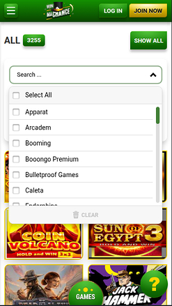 Sviluppatori di giochi mobile di Win Machance Casino