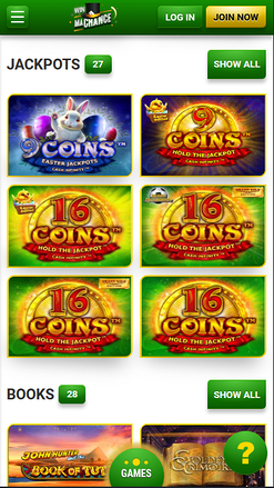 Jackpot mobile di Win Machance Casino