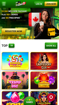 Win MaChance Casino モバイルホームページ