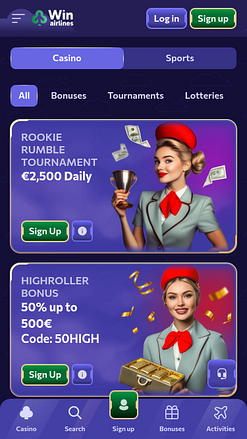 Winairlines Casino Mobile-Aktionen