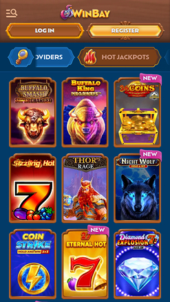 Jackpot mobile de WinBay Casino