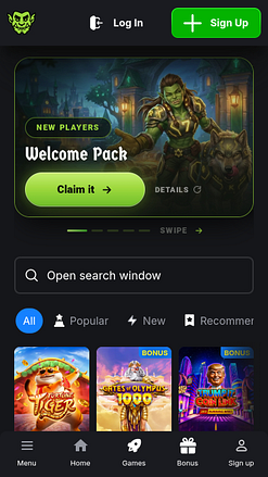 WinCraft Casino Mobile-Homepage