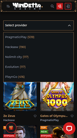 Sviluppatori di giochi mobile di Windetta Casino