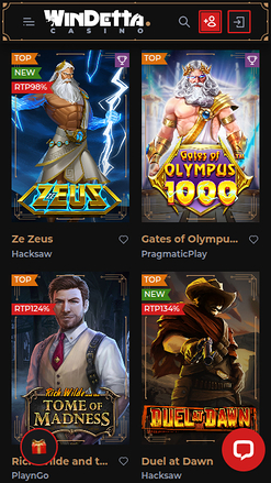 Giochi mobile di Windetta Casino