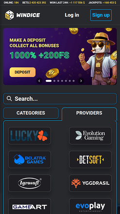 Sviluppatori del gioco mobile WinDice Casino