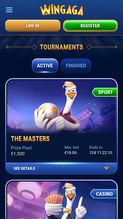 WinGaga Casino Mobile Turniere