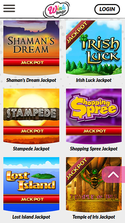 Jackpot mobile di Wink Bingo Casino
