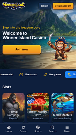 Giochi per dispositivi mobili del casinò Winner Island