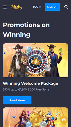 Promotions mobiles de Winning Casino