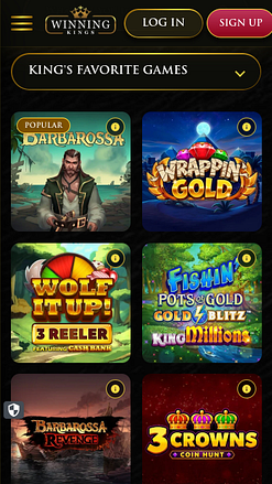 Juegos móviles de Winning Kings Casino