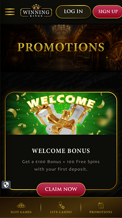 Promociones móviles de Winning Kings Casino
