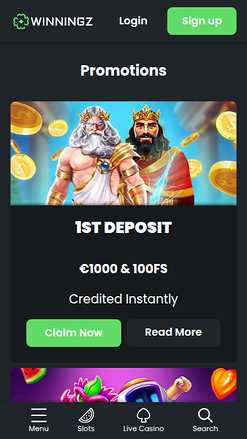 Winningz Casino Mobile Promotions