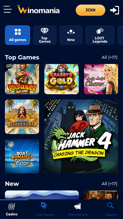 Jeux mobiles de WinOMania Casino