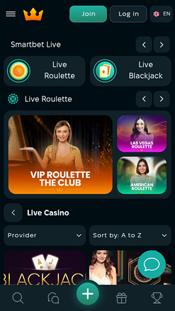 Croupier en direct mobile de Wins Royal