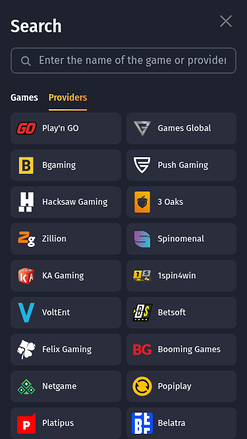 Développeurs de jeux mobiles de Winshark Casino