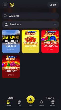 Jackpot móvil del casino Winstler