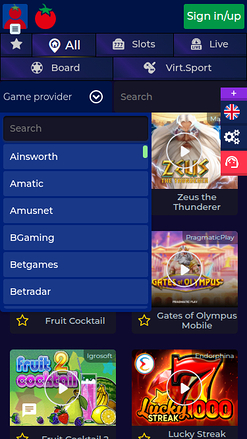 Développeurs de jeux mobiles de Wintomato Casino