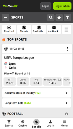 Мобильные спортивные игры в казино WinWin