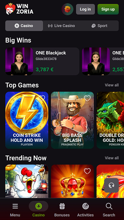 Игры казино Винзория