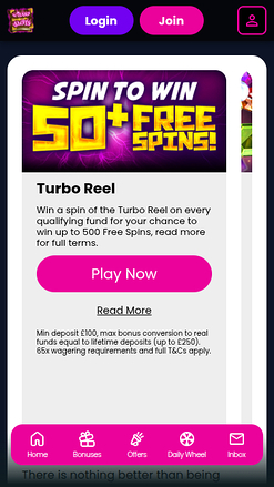 Promotions mobiles de Wizard Slots Casino