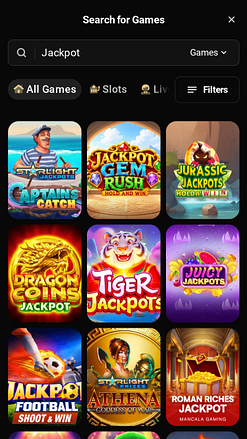 Jackpot mobile del casinò Wolf.io