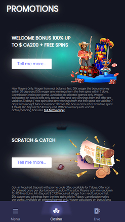 Promotions mobiles de Wombat Casino