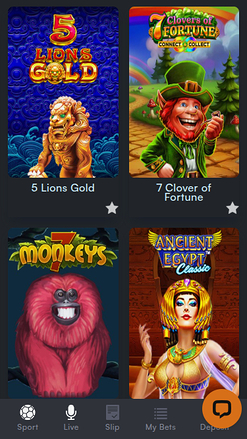 Juegos móviles de WONClub Casino