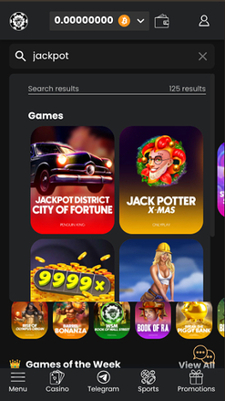 Jackpot mobile de WSM Casino
