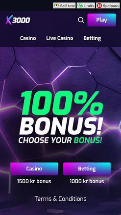 X3000 Mobile-Startseite