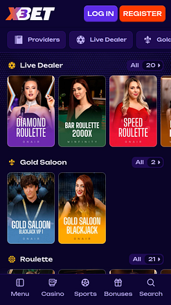 X3bet Casino Mobile Live Dealer