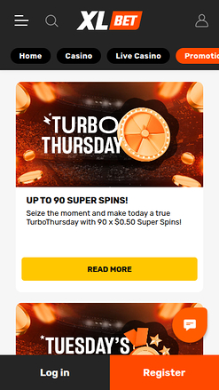 Promotions mobiles de XLBet