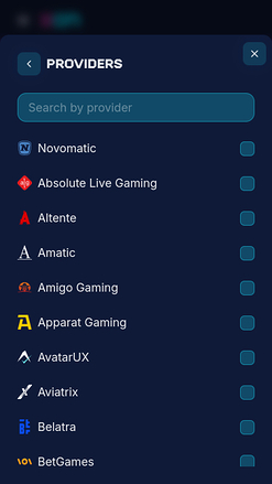 Desarrolladores de juegos móviles de Xonbet Casino