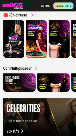 Dealer dal vivo mobile di Yaass Casino