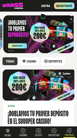 Promozioni mobile di Yaass Casino