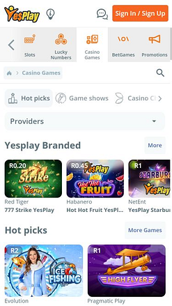 YesPlay Casino Mobile Live Dealer